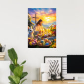 復活祭イエズス宗教壁画 ポスター (ホームオフィス)