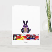 復活祭カード、イースターバニー付き シーズンカード (裏面)