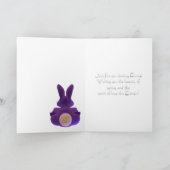 復活祭カード、イースターバニー付き シーズンカード (内部)