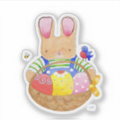 復活祭バスケットシール付きボーイバニー シール (正面)