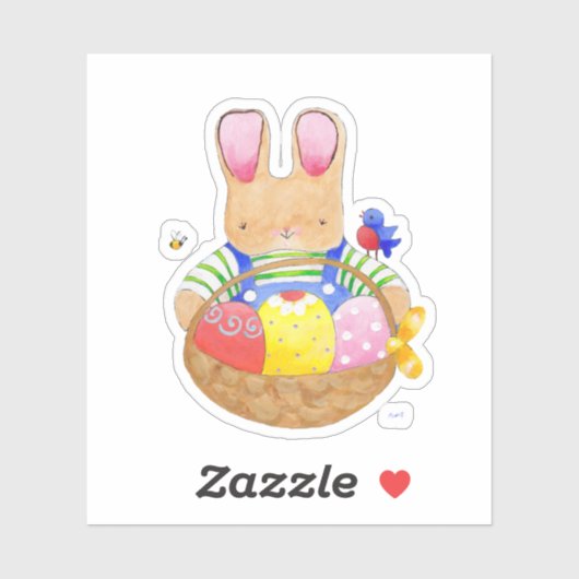 復活祭バスケットシール付きボーイバニー シール (シート)