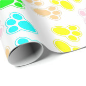 復活祭バニーのポープリントパターン ラッピングペーパー (ロールコーナー)