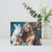 復活祭バニーの女神オスタラ シーズンポストカード (スタンド正面)