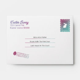 復活祭バニー封筒からの手紙の編集可能 封筒
