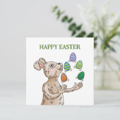 復活祭バニー復活祭カードをジャグリング シーズンカード (スタンド正面)