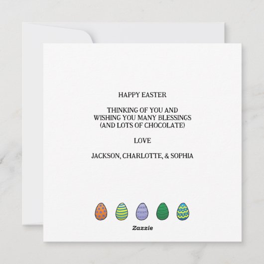 復活祭バニー復活祭カードをジャグリング シーズンカード (裏面)