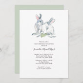 復活祭バプテスマと最初の誕生日パーティー 招待状 (正面/裏面)