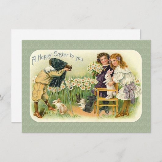 復活祭ビクトリアンの子ども達が掩蔽壕を撮影 シーズンカード (正面/裏面)