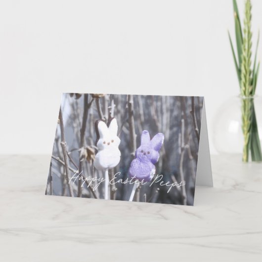 復活祭ピープグリーティングカード サンキューカード (正面)