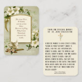 復活祭ホーリーカードパスシャル祈りの言葉 名刺 (正面/裏面)