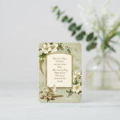 復活祭ホーリーカードパスシャル祈りの言葉 名刺 (スタンド正面)