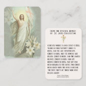 復活祭ホーリーカードパスシャル祈りの言葉 名刺 (正面/裏面)