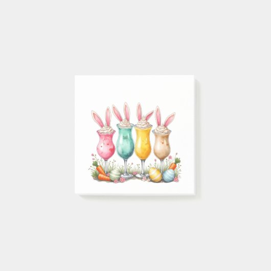 復活祭ラテバニー耳とラテの眼鏡 ポストイット (正面)