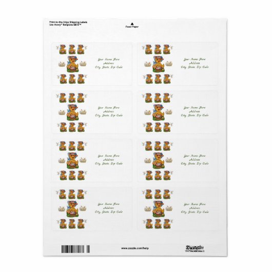 復活祭ラベル ラベル (フルシート)