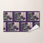 復活祭恵み（ダークパープルチューリップ付） バスタオルセット (ハンドタオル)