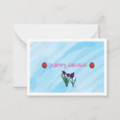 復活祭魔法：喜びの万華鏡のように千変万化するパターン ノートカード (裏面)