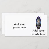 復活祭：キリストのステンドグラスの復活 シーズンカード (正面/裏面)