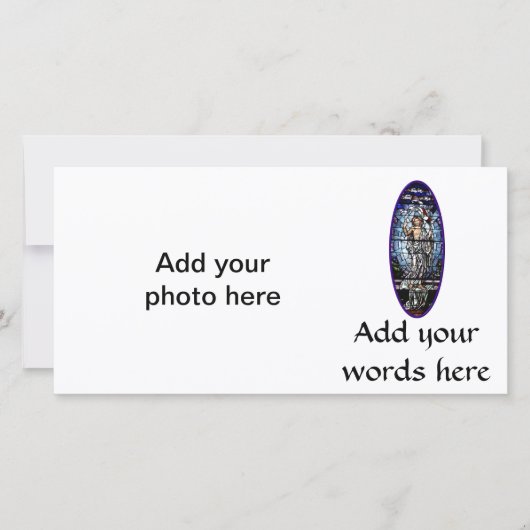 復活祭：キリストのステンドグラスの復活 シーズンカード (正面)