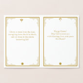 復活祭、キリストの復活、キリストは復活した 箔カード (内部)