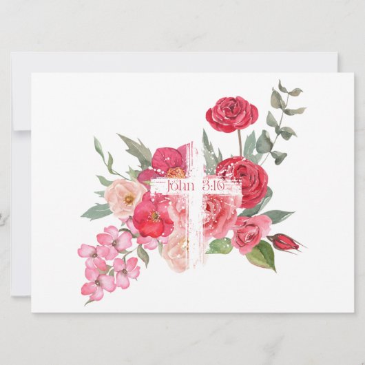 復活祭/十字架/ヨハネ3:16/イエス シーズンカード (正面)