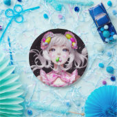 復活祭/春アニメ女子 ペーパープレート (パーティー)