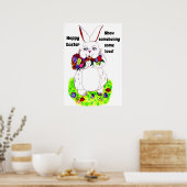 復活祭SHOW SOMEBUNNY LOVEポスター ポスター (キッチン)