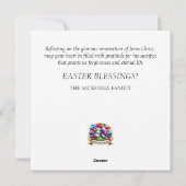 復活聖なる書物、 経典聖句ウッドランドイースター シーズンカード (裏面)