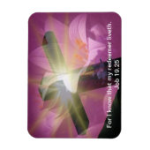 復活聖書の聖句ジョブ19:25磁石 マグネット (縦)