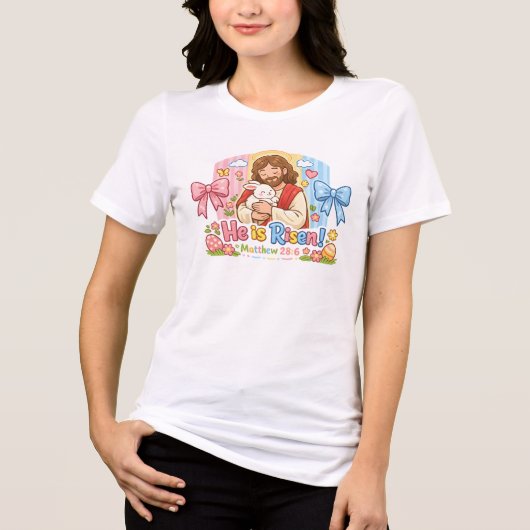 復活!イースターのイエス・バニー トライブレンドTシャツ (正面)