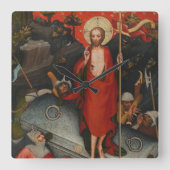 復活 スクエア壁時計 (正面)