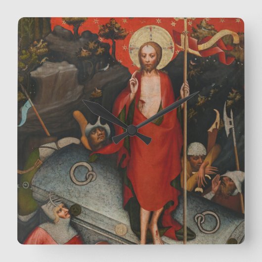 復活 スクエア壁時計 (正面)