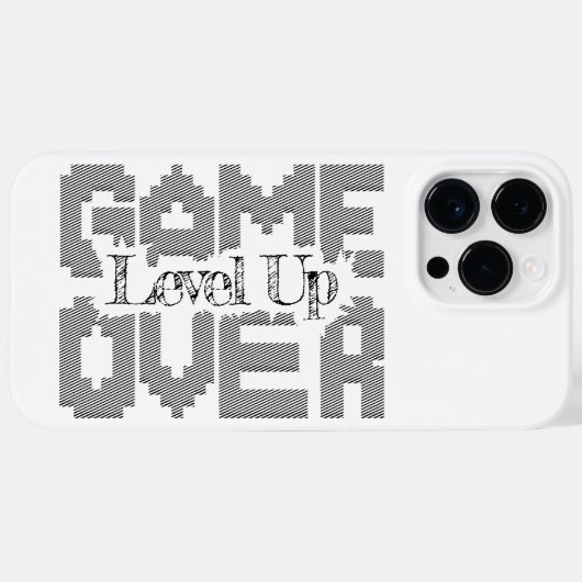復活!レトロゲームの楽しさ、今日こそレベルアップ Case-Mate iPhoneケース (裏面 (横))