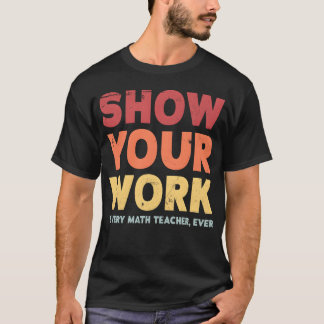 復習しよう 数学教師 レトロ Tシャツ