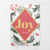 復習の年、植物学の喜び 三つ折りクリスマスカード (カバー)