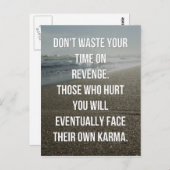 復讐に時間を無駄にするな引用文 ポストカード (正面/裏面)