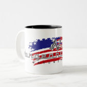 復讐のアメリカ人はオートバイのマグを改造します ツートーンマグカップ (正面左)