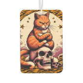 復讐のオレンジ猫、ドクロと月 カーエアーフレッシュナー (裏面)