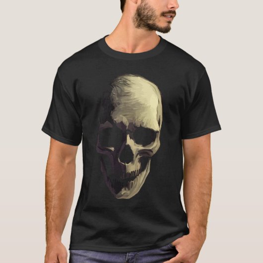 復讐のドクロ - 欺瞞的な微笑みアート Tシャツ (正面)