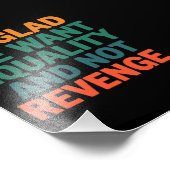 復讐の権利ではなく平等を求めて嬉しい フォトプリント            (角)