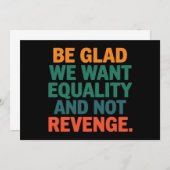 復讐の権利ではなく平等を求めて嬉しい 招待状 (正面/裏面)