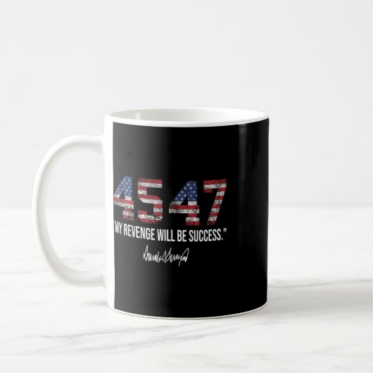 復讐は成功するアメリカ国旗トランプ2024 コーヒーマグカップ (左)