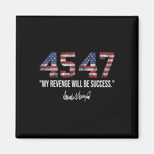 復讐は成功するアメリカ国旗トランプ2024 マグネット (正面)