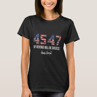 復讐は成功するアメリカ国旗トランプ2024 Tシャツ