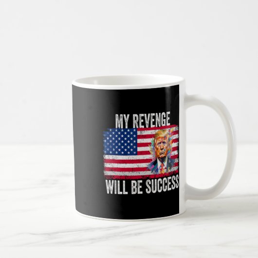 復讐は成功するトランプ2024アメリカを取る コーヒーマグカップ (右)