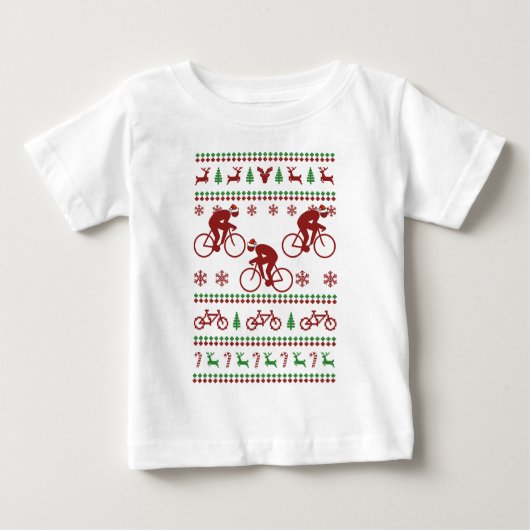循環の醜いクリスマスのセーター ベビーTシャツ (正面)