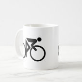 循環の黒いcylcer コーヒーマグカップ (正面左)