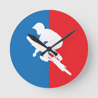 循環の-サイクリスト-バイク- BMX -スポーツ ラウンド壁時計