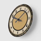 循環アールデコスタイル ラウンド壁時計 (傾斜)
