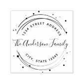 循環エレガントファミリ名差出人住所 セルフインキングスタンプ (デザイン)