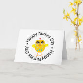 循環デザインハッピーナース日 カード (黄色い花)